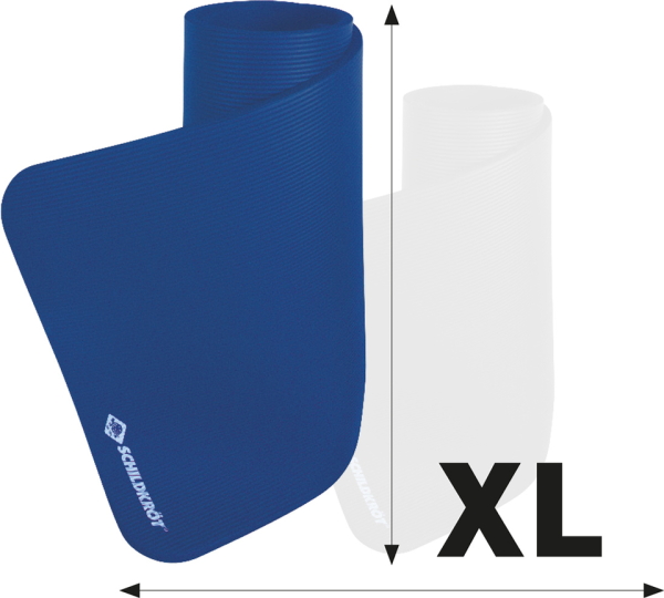 SCHILDKRÖT FITNESS Matte Schildkröt Fitnessmatte XL, 15 mm, 195 x 80 cm, Blau, rutschfest, optimal f