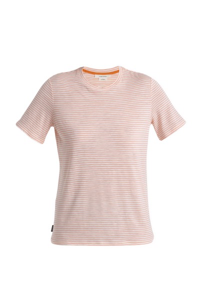 ICEBREAKER Women Merino Linen SS Tee Stripe