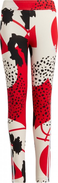 adidas Kinder Future Icons Sport Cotton 3-Streifen Wild Shapes Allover-Print Tight